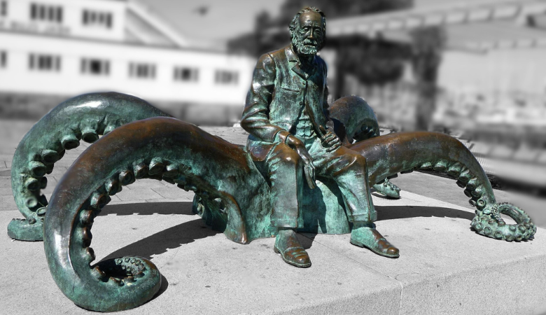 Statua di Julio Verne a Vigo, Galizia (Spagna)